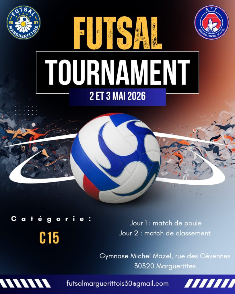 tournoi futsal aff u11 u13 u 15 marguerittes jeunes